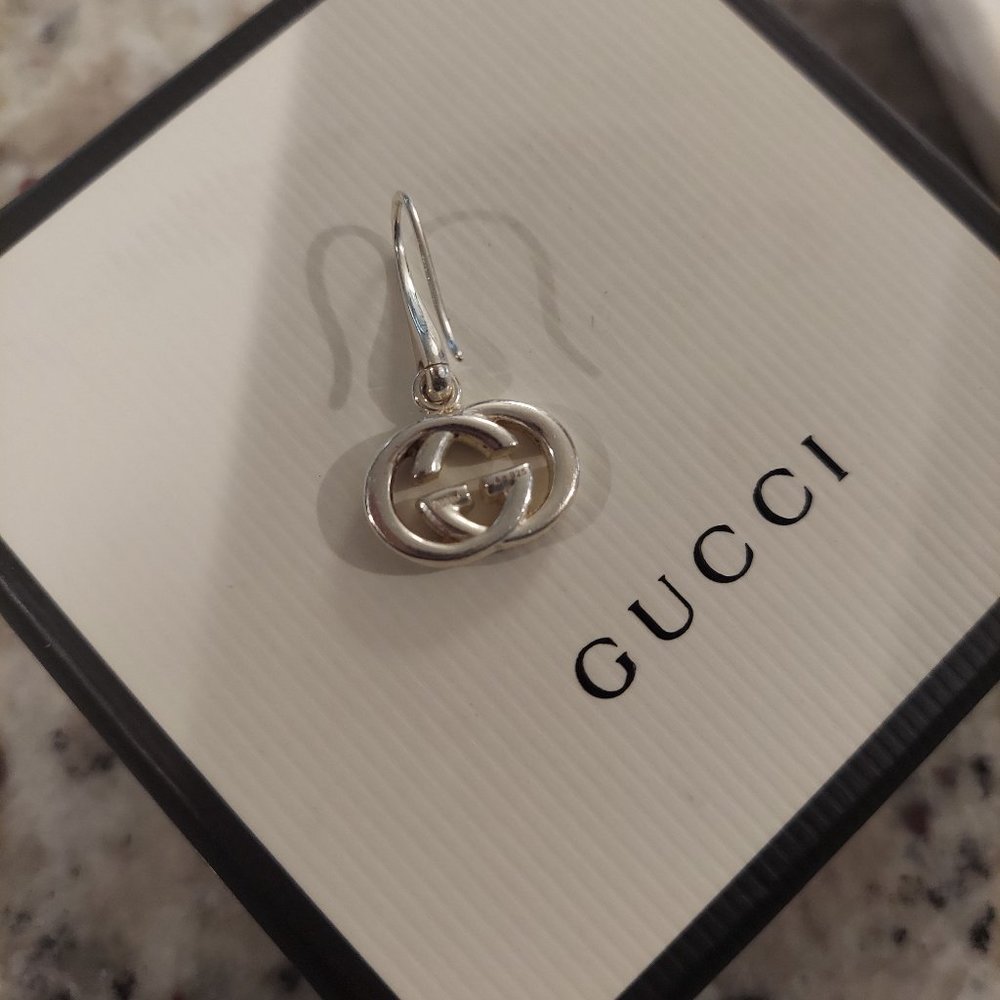 Authentic Sterling Silver Gucci fashion earrings